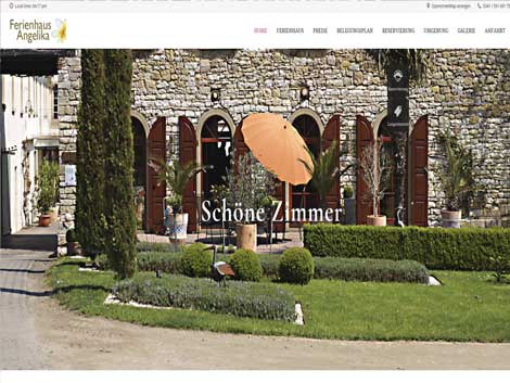 Homepage Vorlage Ferienwohnung