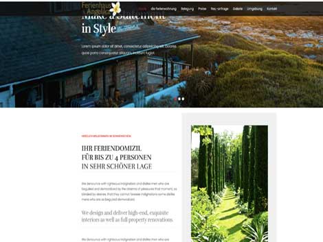 Homepage Vorlage Ferienwohnung