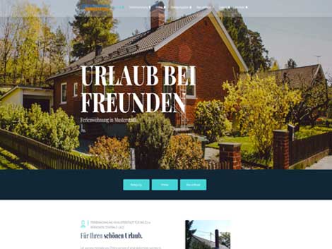 Homepage Vorlage Ferienwohnung