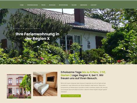 Homepage Vorlage Ferienwohnung